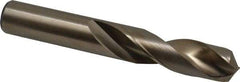 Hertel - 45/64" 135° Spiral Flute Cobalt Screw Machine Drill Bit - Bright Finish, Right Hand Cut, 3" Flute Length, 4-3/4" OAL, Split Point, Straight Shank - Americas Industrial Supply