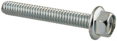 Value Collection - 1/4-20 UNC, 1-3/4" Length Under Head, Hex Drive Flange Bolt - 1-3/4" Thread Length, Grade 5 Steel, Serrated Flange, Zinc-Plated Finish - Americas Industrial Supply