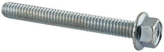 Value Collection - 1/4-20 UNC, 2-1/4" Length Under Head, Hex Drive Flange Bolt - 2-1/4" Thread Length, Grade 5 Steel, Serrated Flange, Zinc-Plated Finish - Americas Industrial Supply