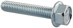 Value Collection - 5/16-18 UNC, 1-3/4" Length Under Head, Hex Drive Flange Bolt - 1-3/4" Thread Length, Grade 5 Steel, Serrated Flange, Zinc-Plated Finish - Americas Industrial Supply