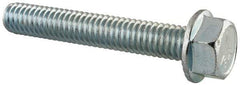 Value Collection - 5/16-18 UNC, 2" Length Under Head, Hex Drive Flange Bolt - 2" Thread Length, Grade 5 Steel, Serrated Flange, Zinc-Plated Finish - Americas Industrial Supply