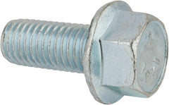 Value Collection - 5/8-11 UNC, 1-1/2" Length Under Head, Hex Drive Flange Bolt - 1-1/2" Thread Length, Grade 5 Steel, Serrated Flange, Zinc-Plated Finish - Americas Industrial Supply