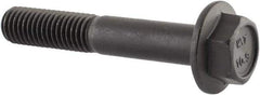 Value Collection - M10x1.50 Metric Coarse, 60mm Length Under Head, Hex Drive Flange Bolt - 35mm Thread Length, Grade 10.9 Alloy Steel, Smooth Flange, Phosphate & Oil Finish - Americas Industrial Supply