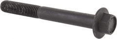 Value Collection - M12x1.75 Metric Coarse, 100mm Length Under Head, Hex Drive Flange Bolt - 40mm Thread Length, Grade 10.9 Alloy Steel, Smooth Flange, Phosphate & Oil Finish - Americas Industrial Supply