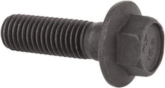 Value Collection - M12x1.75 Metric Coarse, 40mm Length Under Head, Hex Drive Flange Bolt - 40mm Thread Length, Grade 10.9 Alloy Steel, Smooth Flange, Phosphate & Oil Finish - Americas Industrial Supply