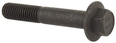 Value Collection - M12x1.75 Metric Coarse, 70mm Length Under Head, Hex Drive Flange Bolt - 30mm Thread Length, Grade 10.9 Alloy Steel, Smooth Flange, Phosphate & Oil Finish - Americas Industrial Supply