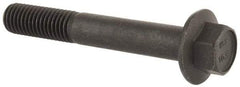 Value Collection - M12x1.75 Metric Coarse, 80mm Length Under Head, Hex Drive Flange Bolt - 40mm Thread Length, Grade 10.9 Alloy Steel, Smooth Flange, Phosphate & Oil Finish - Americas Industrial Supply