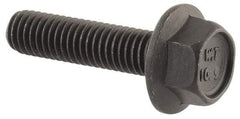 Value Collection - M5x0.80 Metric Coarse, 20mm Length Under Head, Hex Drive Flange Bolt - 20mm Thread Length, Grade 10.9 Alloy Steel, Smooth Flange, Phosphate & Oil Finish - Americas Industrial Supply