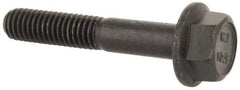 Value Collection - M6x1.00 Metric Coarse, 35mm Length Under Head, Hex Drive Flange Bolt - 20mm Thread Length, Grade 10.9 Alloy Steel, Smooth Flange, Phosphate & Oil Finish - Americas Industrial Supply