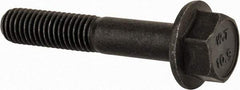 Value Collection - M8x1.25 Metric Coarse, 45mm Length Under Head, Hex Drive Flange Bolt - 30mm Thread Length, Grade 10.9 Alloy Steel, Smooth Flange, Phosphate & Oil Finish - Americas Industrial Supply