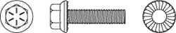 Value Collection - 3/8-16 UNC, 1-3/4" Length Under Head, Hex Drive Flange Bolt - 1-3/4" Thread Length, Grade 8 Steel, Serrated Flange, Zinc-Plated Finish - Americas Industrial Supply