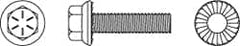 Value Collection - 3/8-16 UNC, 1-3/4" Length Under Head, Hex Drive Flange Bolt - 1-3/4" Thread Length, Grade 8 Steel, Serrated Flange, Zinc-Plated Finish - Americas Industrial Supply