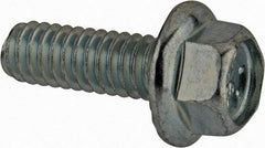 Value Collection - 1/4-20 UNC, 3/4" Length Under Head, Hex Drive Flange Bolt - 3/4" Thread Length, Grade 8 Steel, Serrated Flange, Zinc-Plated Finish - Americas Industrial Supply