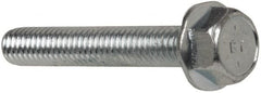 Value Collection - 5/16-18 UNC, 2" Length Under Head, Hex Drive Flange Bolt - 2" Thread Length, Grade 8 Steel, Serrated Flange, Zinc-Plated Finish - Americas Industrial Supply