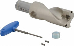 Iscar - 4.69" Max Drill Depth, 2xD, 2.344" Diam, Indexable Insert Drill - 2 Inserts, 1-1/2" Shank Diam, Straight Shank - Americas Industrial Supply
