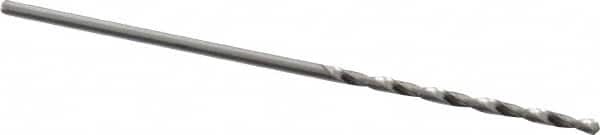 Hertel - #65 118° Solid Carbide Jobber Drill - Bright Finish, Right Hand Cut, Spiral Flute, Straight Shank, 1-1/8" OAL, Standard Point - Americas Industrial Supply