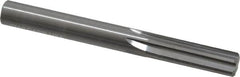 Hertel - 3/8" Solid Carbide 6 Flute Chucking Reamer - Straight Flute, 3/8" Straight Shank, 1-1/4" Flute Length, 3-1/2" OAL - Americas Industrial Supply