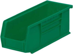 Akro-Mils - 20 Lb. Load Capacity, 10-7/8" Deep, Green Polymer Hopper Stacking Bin - 4" High x 4-1/8" Wide x 10-7/8" Long - Americas Industrial Supply