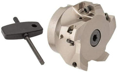 Seco - 5 Inserts, 2-1/2" Cut Diam, 3/4" Arbor Diam, 0.669" Max Depth of Cut, Indexable Square-Shoulder Face Mill - 0/90° Lead Angle, 1.575" High, XO.X 1806.. Insert Compatibility, Through Coolant, Series Power Turbo - Americas Industrial Supply