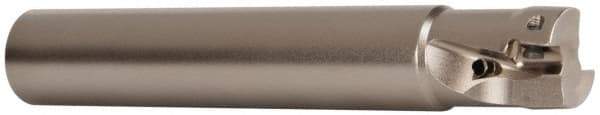 Seco - 1/2" Cut Diam, 0.197" Max Depth of Cut, 1/2" Shank Diam, 3.15" OAL, Indexable Square Shoulder End Mill - XO.X 0602 Inserts, Cylindrical Shank, 90° Lead Angle, Through Coolant, Series Nano Turbo - Americas Industrial Supply