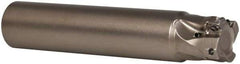 Seco - 3/4" Cut Diam, 0.197" Max Depth of Cut, 3/4" Shank Diam, 3.937" OAL, Indexable Square Shoulder End Mill - XO.X 0602 Inserts, Cylindrical Shank, 90° Lead Angle, Through Coolant, Series Nano Turbo - Americas Industrial Supply