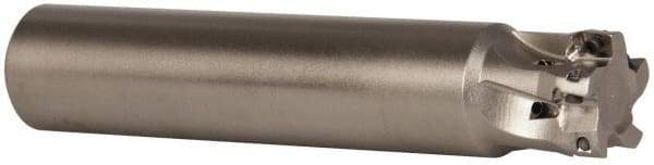 Seco - 3/4" Cut Diam, 0.197" Max Depth of Cut, 3/4" Shank Diam, 3.937" OAL, Indexable Square Shoulder End Mill - XO.X 0602 Inserts, Cylindrical Shank, 90° Lead Angle, Through Coolant, Series Nano Turbo - Americas Industrial Supply
