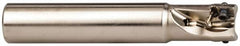 Seco - 3/8" Cut Diam, 0.197" Max Depth of Cut, 3/8" Shank Diam, 2.165" OAL, Indexable Square Shoulder End Mill - XO.X 0602 Inserts, Cylindrical Shank, 90° Lead Angle, Through Coolant, Series Nano Turbo - Americas Industrial Supply