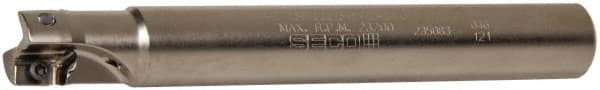 Seco - 3/4" Cut Diam, 0.433" Max Depth of Cut, 3/4" Shank Diam, 5.91" OAL, Indexable Square Shoulder End Mill - XO.X 1204.. Inserts, Cylindrical Shank, 90° Lead Angle, Through Coolant, Series Super Turbo - Americas Industrial Supply