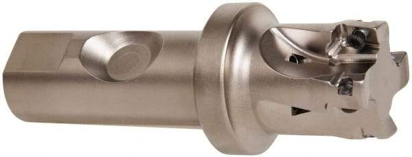 Seco - 1-1/4" Cut Diam, 0.433" Max Depth of Cut, 1" Shank Diam, 4-1/4" OAL, Indexable Square Shoulder End Mill - XO.X 1204.. Inserts, Weldon Shank, 90° Lead Angle, Through Coolant, Series Super Turbo - Americas Industrial Supply