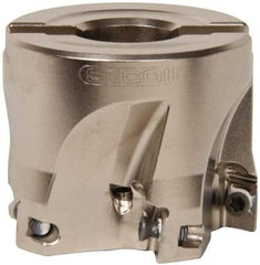 Seco - 5 Inserts, 2" Cut Diam, 3/4" Arbor Diam, 0.433" Max Depth of Cut, Indexable Square-Shoulder Face Mill - 0/90° Lead Angle, 1.57" High, XO.X 1204.. Insert Compatibility, Through Coolant, Series Super Turbo - Americas Industrial Supply
