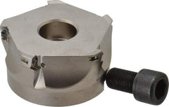 Seco - 5 Inserts, 4" Cut Diam, 1-1/2" Arbor Diam, 0.433" Max Depth of Cut, Indexable Square-Shoulder Face Mill - 0/90° Lead Angle, 2" High, XO.X 1204.. Insert Compatibility, Through Coolant, Series Super Turbo - Americas Industrial Supply