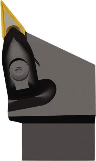 Seco - DVJN, Left Hand Cut, 93° Lead Angle, 16mm Shank Height x 16mm Shank Width, Negative Rake Indexable Turning Toolholder - 100mm OAL, VNMU 1304.. Insert Compatibility, Series Dual Clamp - Americas Industrial Supply