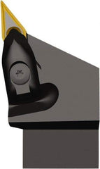 Seco - DVJN, Left Hand Cut, 93° Lead Angle, 16mm Shank Height x 16mm Shank Width, Negative Rake Indexable Turning Toolholder - 100mm OAL, VNMU 1304.. Insert Compatibility, Series Dual Clamp - Americas Industrial Supply