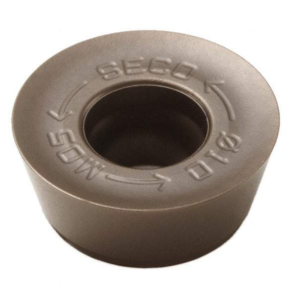 Seco - RDHT10T3M0 M05 Grade MS2500 Carbide Milling Insert - TiCN/Al2O3 Finish, 0.156" Thick, 0.394" Inscribed Circle - Americas Industrial Supply