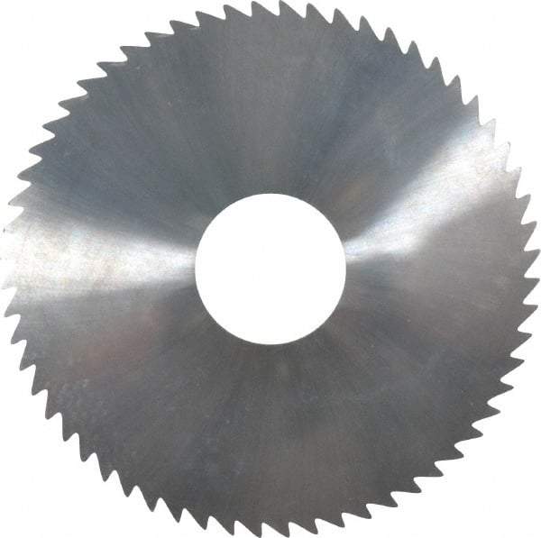 Made in USA - 2-1/4" Diam x 0.064" Blade Thickness x 5/8" Arbor Hole Diam, 60 Tooth Slitting and Slotting Saw - Arbor Connection, Solid Carbide, Concave Ground - Americas Industrial Supply