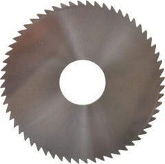 Made in USA - 2-1/4" Diam x 0.091" Blade Thickness x 5/8" Arbor Hole Diam, 60 Tooth Slitting and Slotting Saw - Arbor Connection, Solid Carbide, Concave Ground - Americas Industrial Supply