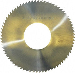 Made in USA - 2-3/4" Diam x 0.045" Blade Thickness x 1" Arbor Hole Diam, 72 Tooth Slitting and Slotting Saw - Arbor Connection, Solid Carbide, Concave Ground - Americas Industrial Supply