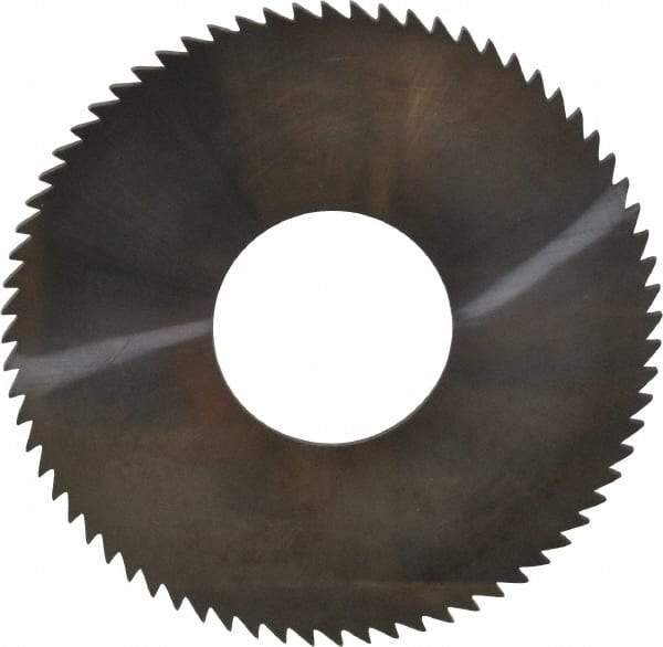 Made in USA - 2-3/4" Diam x 0.064" Blade Thickness x 1" Arbor Hole Diam, 72 Tooth Slitting and Slotting Saw - Arbor Connection, Solid Carbide, Concave Ground - Americas Industrial Supply