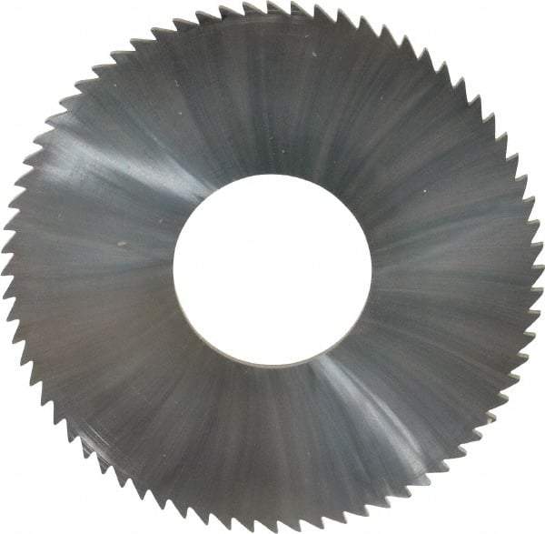 Made in USA - 2-3/4" Diam x 0.081" Blade Thickness x 1" Arbor Hole Diam, 72 Tooth Slitting and Slotting Saw - Arbor Connection, Solid Carbide, Concave Ground - Americas Industrial Supply