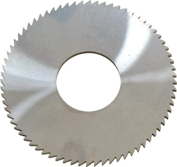 Made in USA - 2-3/4" Diam x 0.091" Blade Thickness x 1" Arbor Hole Diam, 72 Tooth Slitting and Slotting Saw - Arbor Connection, Solid Carbide, Concave Ground - Americas Industrial Supply