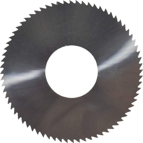 Made in USA - 2-3/4" Diam x 0.102" Blade Thickness x 1" Arbor Hole Diam, 72 Tooth Slitting and Slotting Saw - Arbor Connection, Solid Carbide, Concave Ground - Americas Industrial Supply