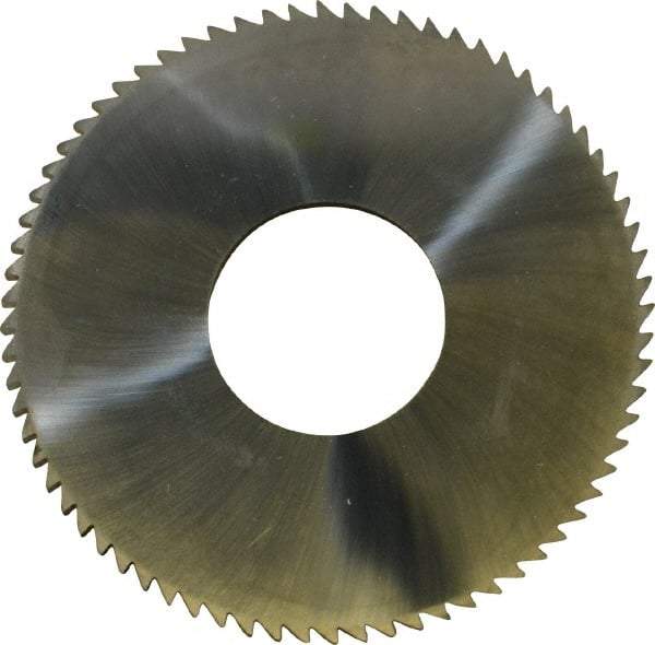 Made in USA - 2-3/4" Diam x 0.128" Blade Thickness x 1" Arbor Hole Diam, 72 Tooth Slitting and Slotting Saw - Arbor Connection, Solid Carbide, Concave Ground - Americas Industrial Supply