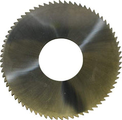 Made in USA - 2-3/4" Diam x 0.128" Blade Thickness x 1" Arbor Hole Diam, 72 Tooth Slitting and Slotting Saw - Arbor Connection, Solid Carbide, Concave Ground - Americas Industrial Supply