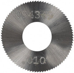 Made in USA - 1" Diam x 0.01" Blade Thickness, 3/8" Arbor Hole Diam, 98 Teeth, Solid Carbide Jeweler's Saw - Uncoated - Americas Industrial Supply