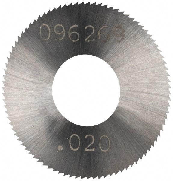 Made in USA - 1" Diam x 0.02" Blade Thickness, 3/8" Arbor Hole Diam, 98 Teeth, Solid Carbide Jeweler's Saw - Uncoated - Americas Industrial Supply