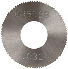 Made in USA - 1" Diam x 0.032" Blade Thickness, 3/8" Arbor Hole Diam, 98 Teeth, Solid Carbide Jeweler's Saw - Uncoated - Americas Industrial Supply