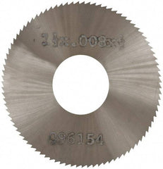 Made in USA - 1-1/2" Diam x 0.008" Blade Thickness, 1/2" Arbor Hole Diam, 140 Teeth, Solid Carbide, Jeweler's Saw - Uncoated - Americas Industrial Supply