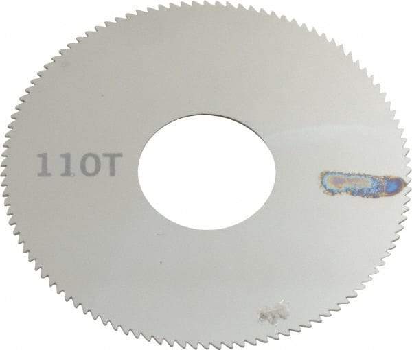 Made in USA - 1-1/2" Diam x 0.016" Blade Thickness, 1/2" Arbor Hole Diam, 110 Teeth, Solid Carbide, Jeweler's Saw - Uncoated - Americas Industrial Supply