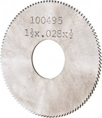 Made in USA - 1-1/2" Diam x 0.028" Blade Thickness, 1/2" Arbor Hole Diam, 110 Teeth, Solid Carbide, Jeweler's Saw - Uncoated - Americas Industrial Supply