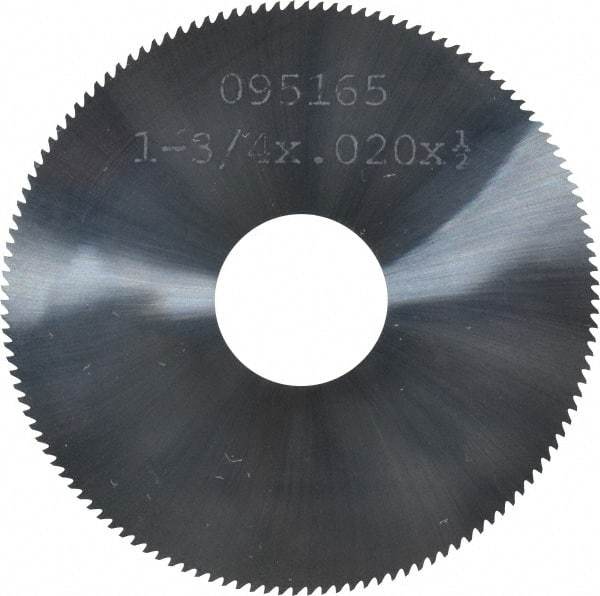 Made in USA - 1-3/4" Diam x 0.02" Blade Thickness, 1/2" Arbor Hole Diam, 130 Teeth, Solid Carbide, Jeweler's Saw - Uncoated - Americas Industrial Supply